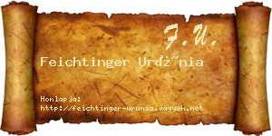 Feichtinger Uránia névjegykártya